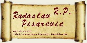 Radoslav Pisarević vizit kartica